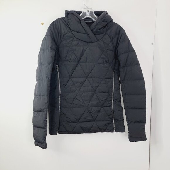 Lululemon Women's Black Fluffed Up Quilted Hooded Winter Puffer Jacket Size 6 - Picture 2 of 7